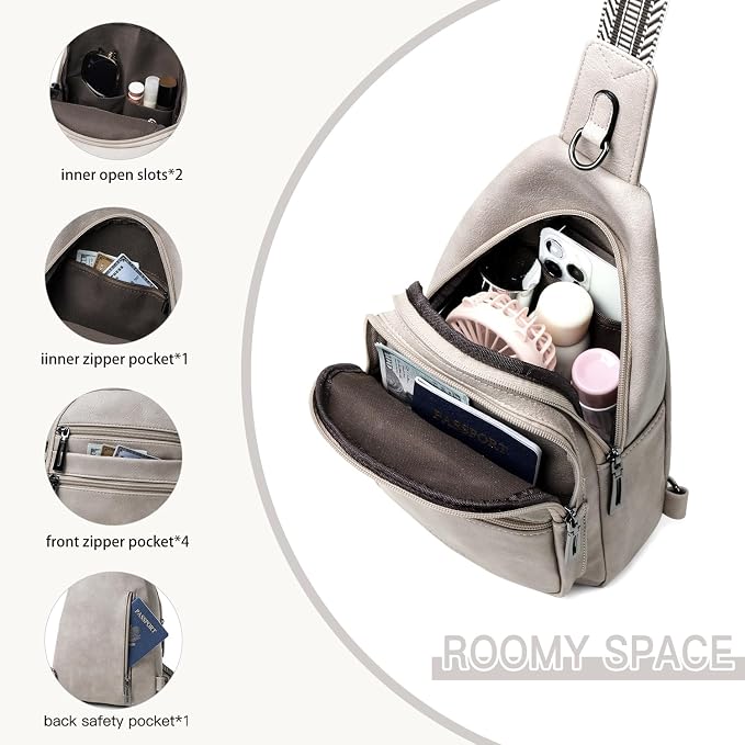Sling Bag for Women Crossbody Bags Fanny Packs Sling Purse Backpack Shoulder - Image 4