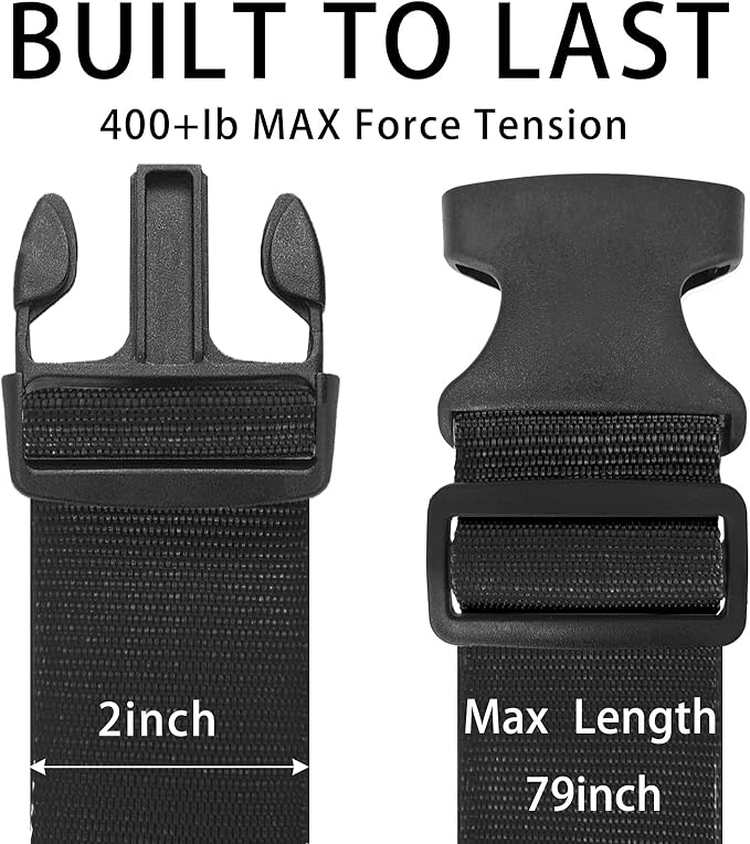 BILIONE 8 Pcs Luggage Straps, TSA Approved Add a Bag Premium Accessory - Image 2