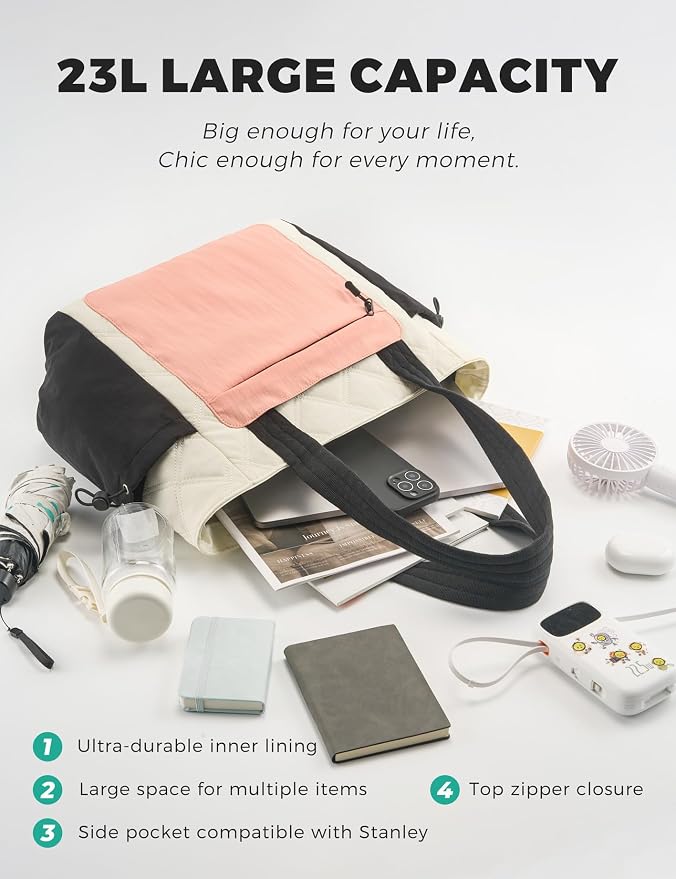 Tote Bag for Women, Lightweight Puffer bag - Image 5