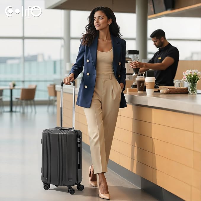 Coolife Luggage Suitcase PC+ABS - Image 7
