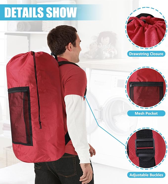 Portable Laundry Bag Backpack - Image 4