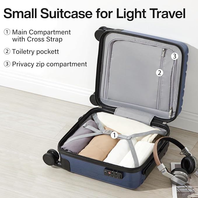 Hanke 14 Inch Underseat Carry On Luggage - Image 7