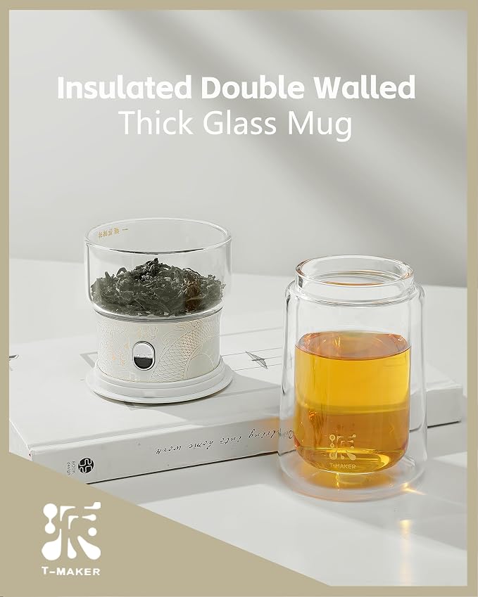 ZENS Cool Glass Teapot with Infuser, Smart One Touch Tea Maker - Image 4