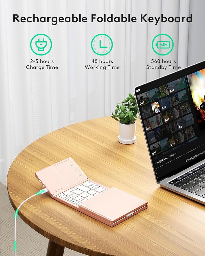 Samsers Multi-Device Foldable Bluetooth Keyboard - Image 5
