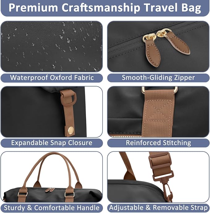 Travel Duffle Bag for Women, Weekender Bags, Hospital Bag for Labor Delivery - Image 5