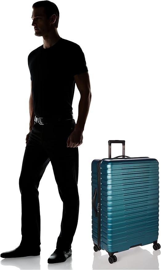 U.S. Traveler Boren Polycarbonate Hardside Rugged Travel Suitcase Luggage - Image 4