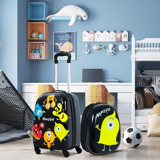 HONEY JOY Kids Luggage, Lightweight Toddler Girls Suitcase, Durable ABS - Image 9