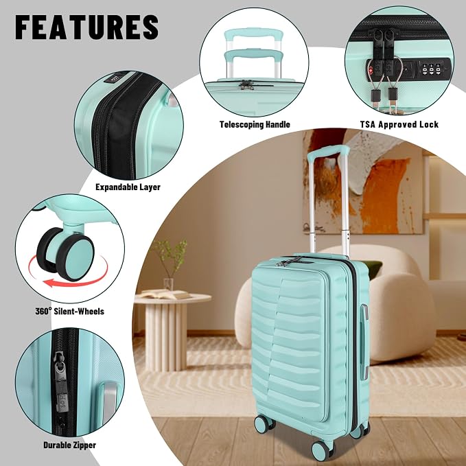 22×14×9 Airline Approved Carry On Luggage - Image 6