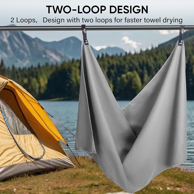 APEXUP Microfiber Travel Towel, Ultra Absorbent Quick Dry Towels, Lightweight - Image 6