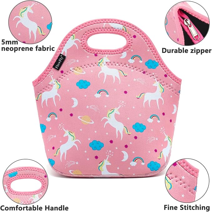 FlowFly Neoprene Lunch Tote Insulated Thermal Reusable Lunch Bag Box - Image 4