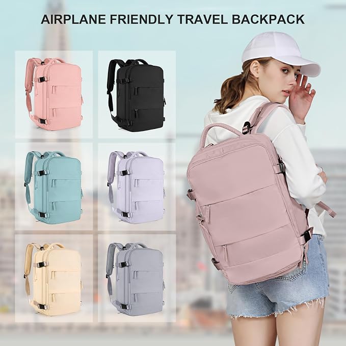 coowoz Large Travel Backpack For Women Men, Carry On Backpack Flight Approved - Image 7