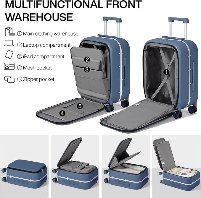 mixi Luggage Suitcase with Spinner Wheels - Image 4