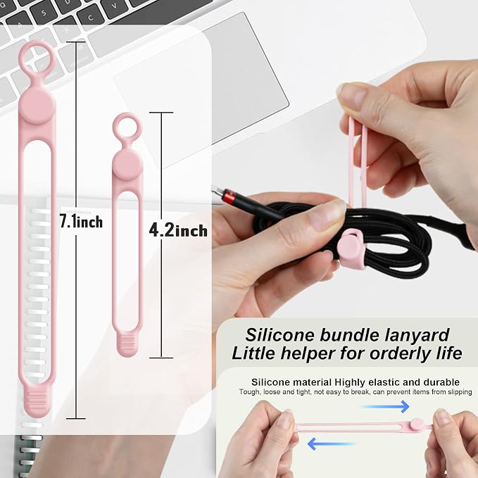 Nearockle Silicone Cable Ties Cord Organizer - Image 2