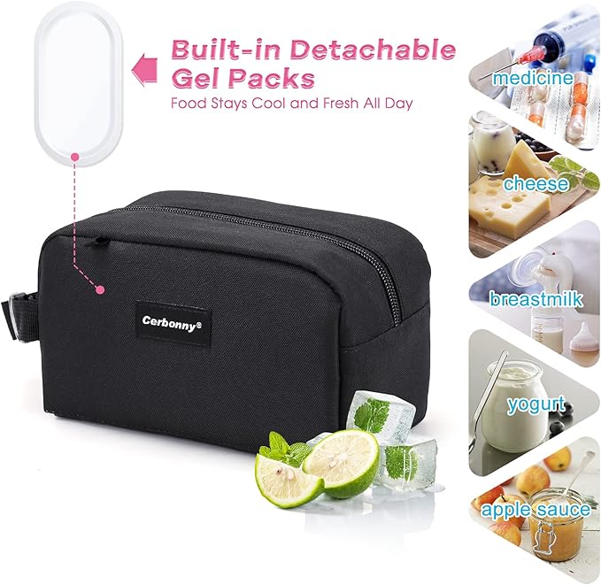 Freezable Lunch Bag, Freezable Snack Bag, Mini Cooler Bag - Image 2
