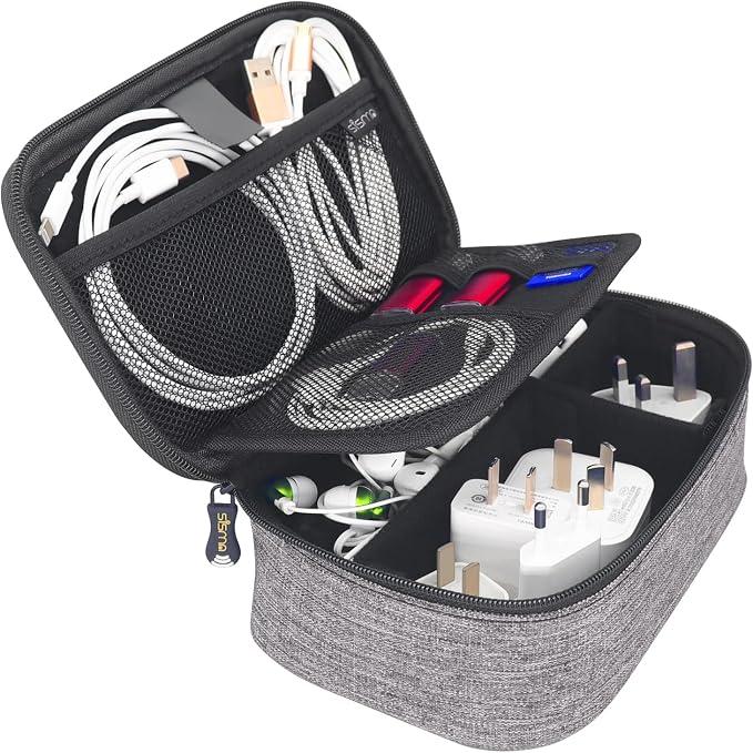 sisma Electronics Cords Organizer Tech Accessories Storage Case Travel Small - Image 5