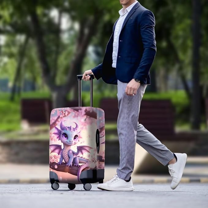 Dragon Suitcase Cover Elastic Thickness Travel Luggage Protector - Image 3