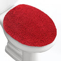 Microfiber Elongated Toilet Seat Cover 19.5"x 15" Machine Washable Solid Toilet by Baahrnom