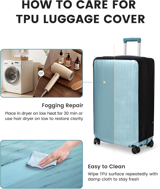 Travelkin Clear Luggage Cover Protectors - Image 7