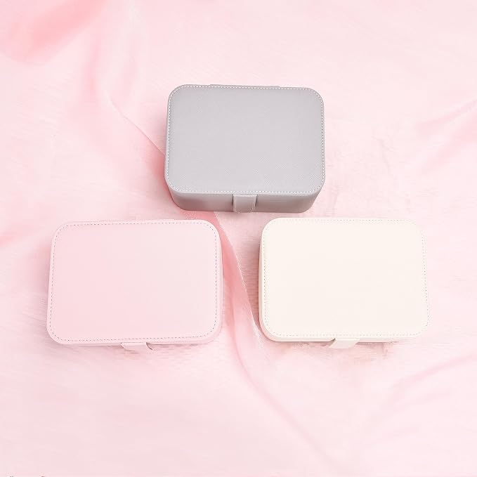 2 Layer Portable Jewelry Box, Large Jewelry Travel Case - Image 5