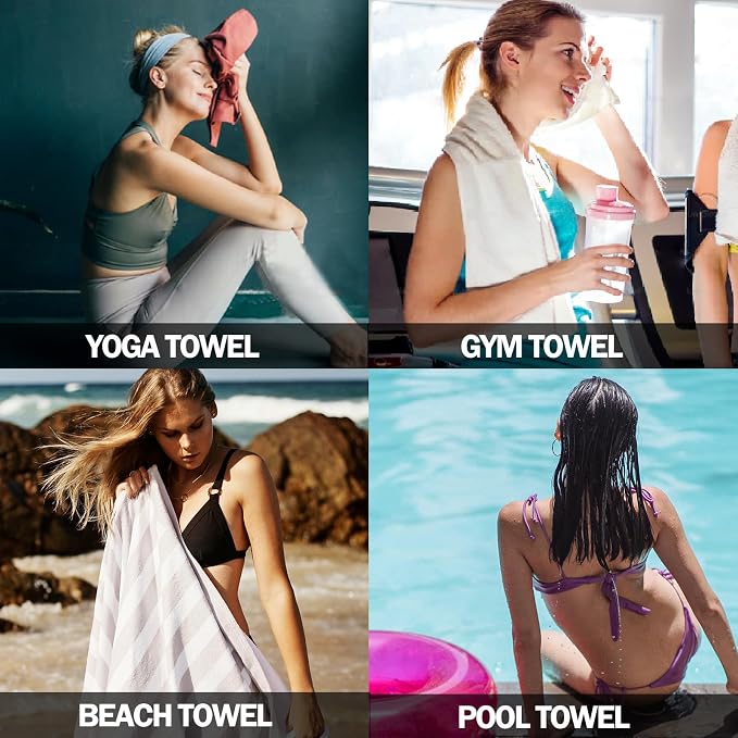 Eunzel Quick Dry Camping Towel, Microfiber Travel Towel 3 Size at 1 Pack - Image 8