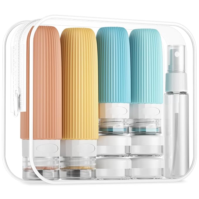 16 Pack Travel Bottles Set, TSA Approved Leak Proof Silicone Squeezable by Mrsdry