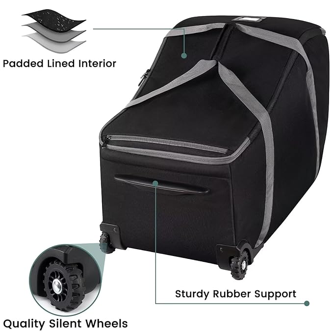 Infant Car Seat Travel Bag Fit Doona Car Seat Stroller and Base, Chicco Keyfit - Image 6