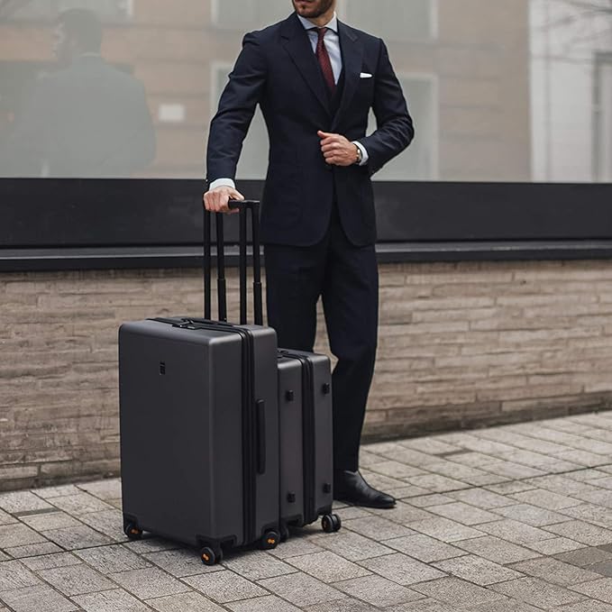 LEVEL8 Checked Luggage, Large Suitcase, Lightweight Luminous Textured Tsa - Image 2