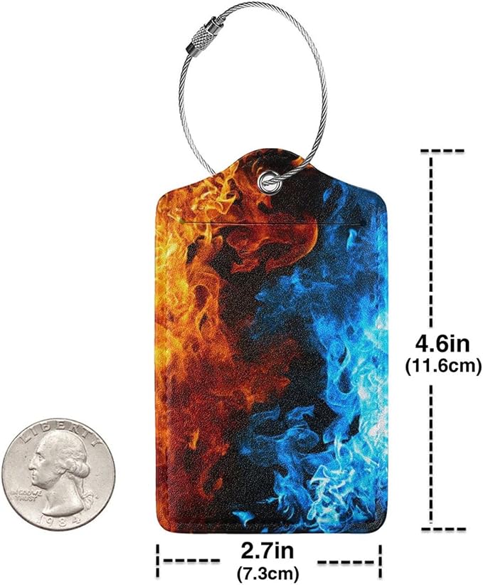 2-Pack Cool Ice and Fire Luggage Tags - Image 4