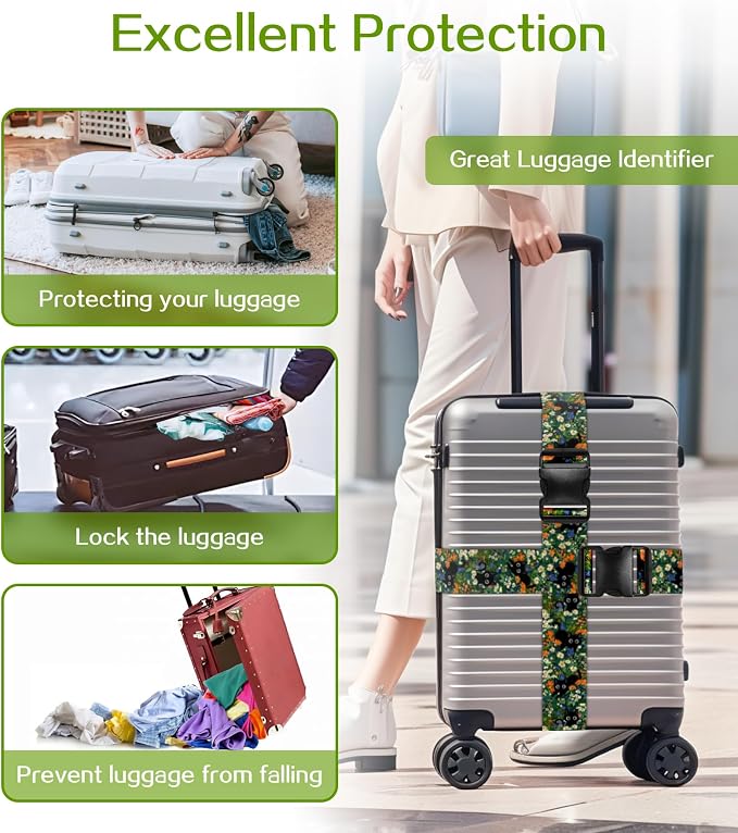 Luggage Straps for Suitcases Travel Belt Luggage Band Heavy Duty Traveling - Image 4