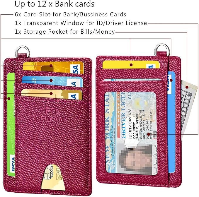 FurArt Slim Minimalist Wallet, Front Pocket Wallets, RFID Blocking, Credit Card - Image 6