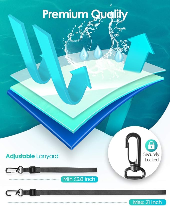 Hiearcool Waterproof Phone Pouch, Waterproof Beach Bag Compatible - Image 3