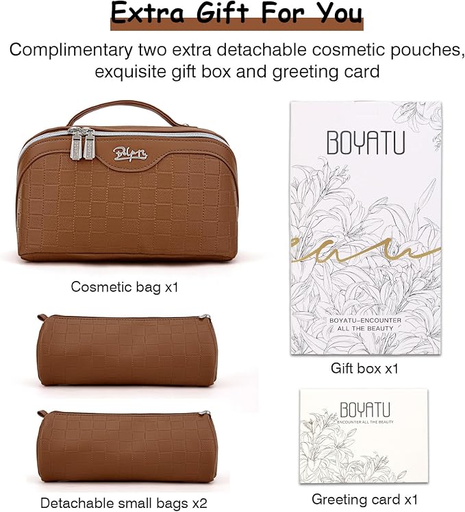 Travel Makeup Bag Organizer Cosmetic Bag: 3 Pcs Set Make up Bags - Image 7