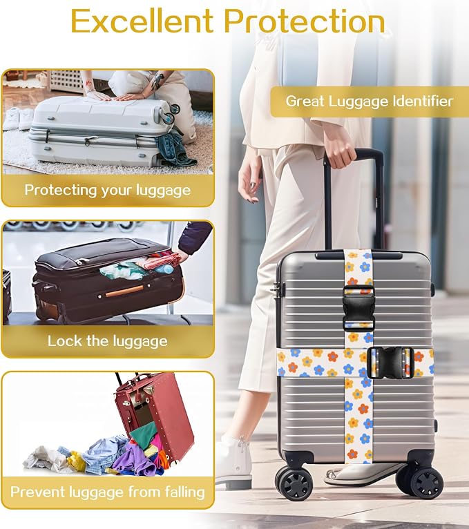 Luggage Straps for Suitcases Travel Belt Luggage Band Heavy Duty Traveling - Image 4