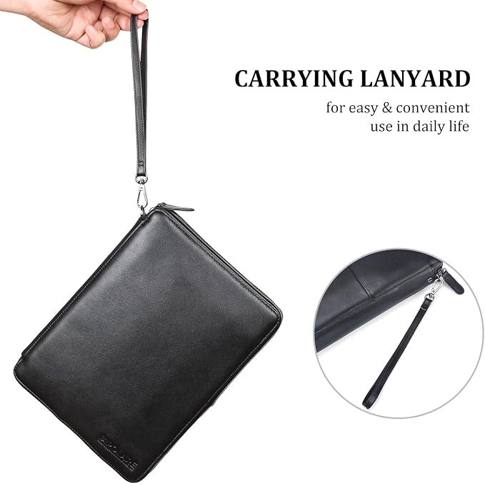 Polare Full Grain Leather Travel Cable Organizer Case Electronics Accessories - Image 6