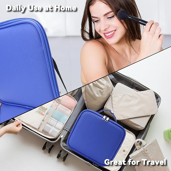 Travel Makeup Bag with LED Mirror and 10x magnifying glass with 3 Lighted - Image 6