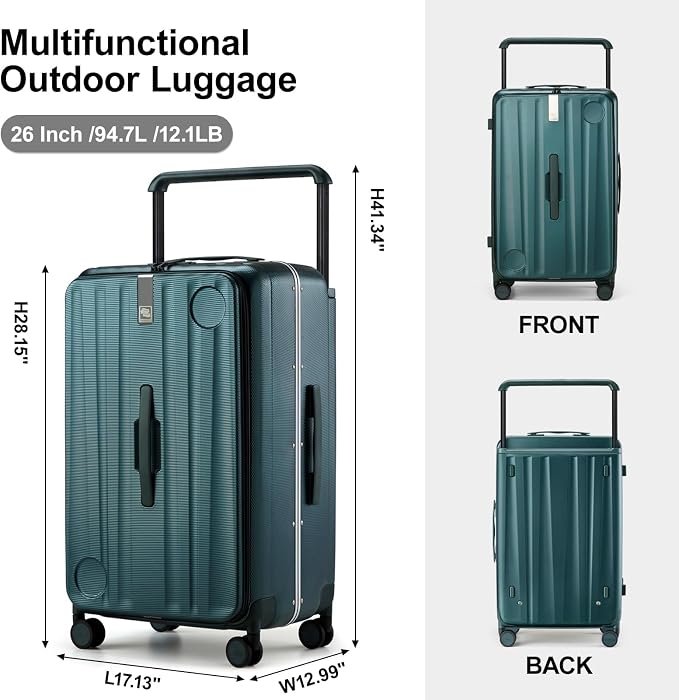 Hanke Multifunctional 26 Inch Hard Shell Suitcases - Image 3