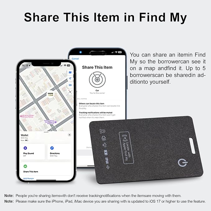 LBPRT Air-Tag Card Rechargeable Wallet Tracker Thin 1.6mm 2 Pack, Smart Locator - Image 7
