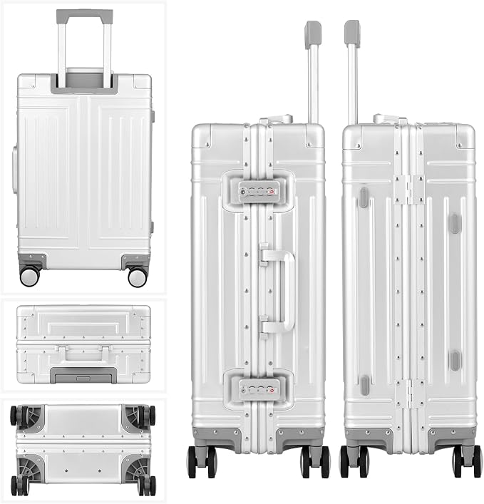 All Aluminum Magnesium Carry On Luggage，Cut from Whole Aluminum Sheet，22x14x9 - Image 4