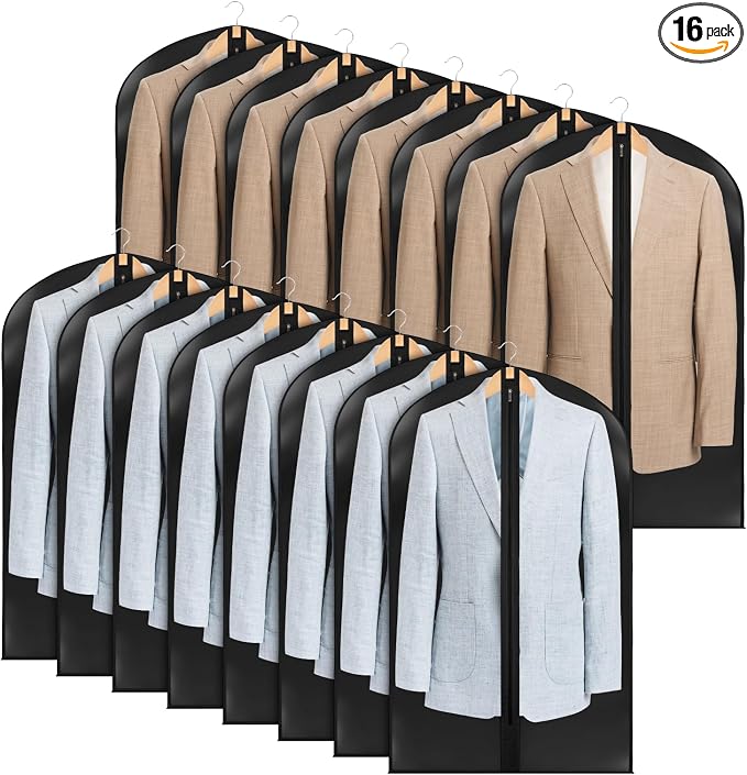 Zilink 43" Garment Bags for Hanging Clothes Clear Suit Bags for Closet Storage by Zilink