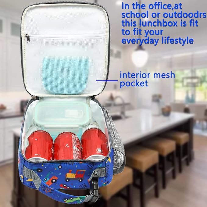 FlowFly Kids Lunch box Insulated Soft Bag Mini Cooler Back to School Thermal - Image 2