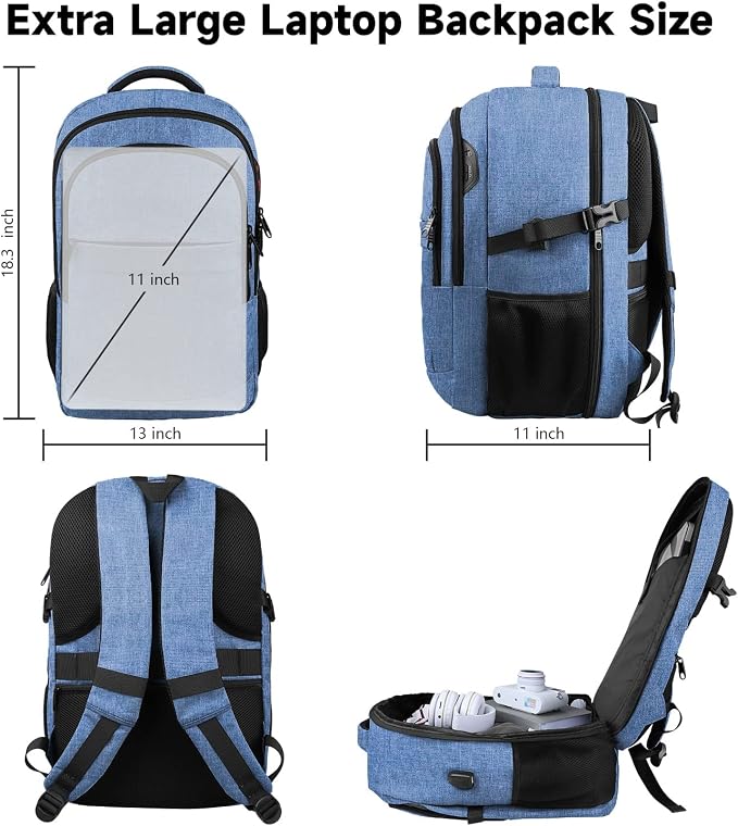 Lapsouno Extra Large Travel Backpack, TSA Laptop Backpack, 17 inch Bag - Image 6
