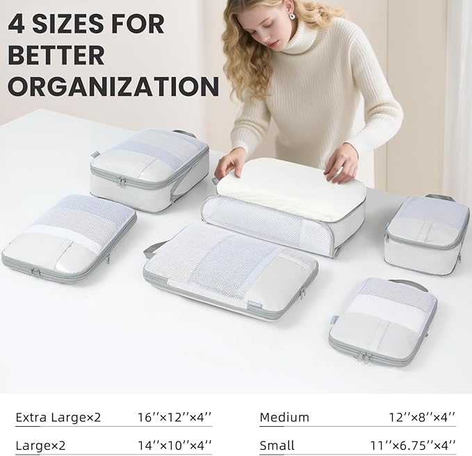 8 Set/6 Set/4 Set Compression Packing Cubes - Image 4