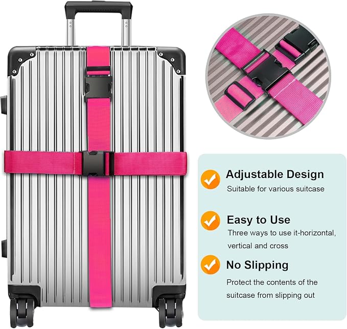 Luggage Straps for Suitcases TSA Approved, Travel Belt Suitcase Belt, Suitcase - Image 2