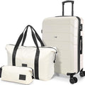 Hoteel Luggage Sets 3 Piece, ABS+PC Hard Shell Expandable Suitcases by HOTEEL