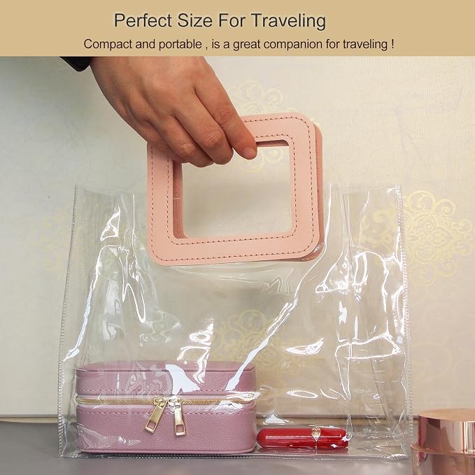 Small Jewelry Travel Case for Women Zippered Leather Small Jewelry Organizer - Image 2