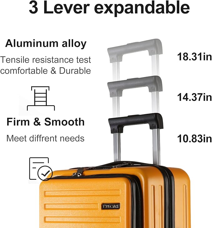 TydeCkare 20 Inch Carry On Luggage - Image 8