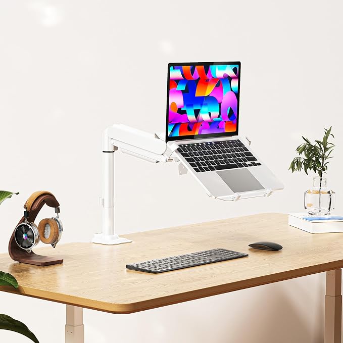 WALI Laptop Tray Desk Mount, Laptop Arm Mount Fits 10-15.6 Inch Notebook - Image 8