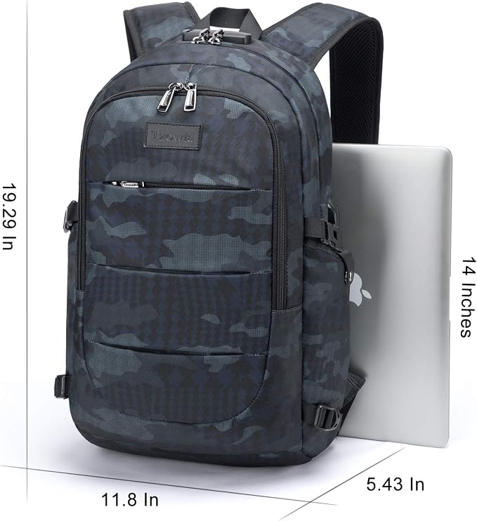 Tzowla Business Laptop Backpack Water Resistant Anti-Theft Backpack - Image 5