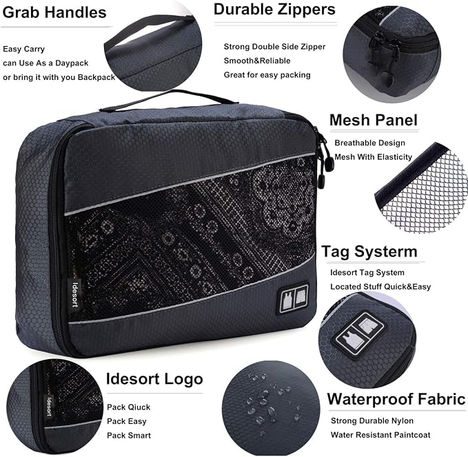 Packing Cubes Luggage Bags Organizer Durable Travel Accessories - Image 3