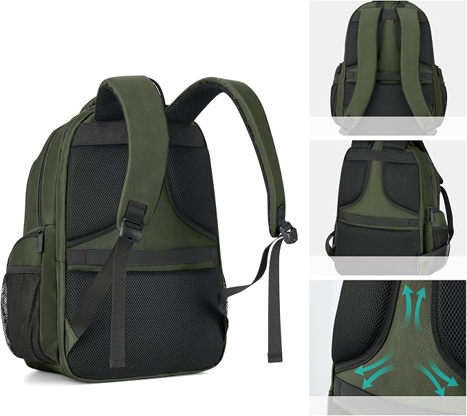 Hanke College Laptop Backpack Multi-Pocket, 18-Inch Large Travel Backpack - Image 7